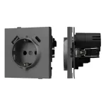 Механизм розетки с USB зарядкой O-MUAC-SFPL-GR (230V 16A) Arlight 054609