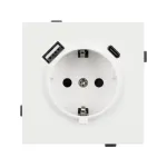 Механизм розетки с USB зарядкой O-MUAC-SFPL-WH (230V 16A) Arlight 054610