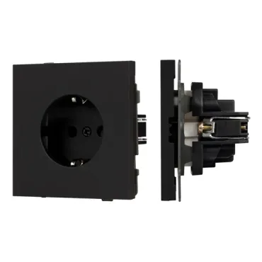 Механизм электрической розетки O-MEU1-SFPL-BK (230V 16A) Arlight 054638