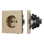 Механизм электрической розетки O-MEU1-SFPL-GD (230V 16A) Arlight 054639