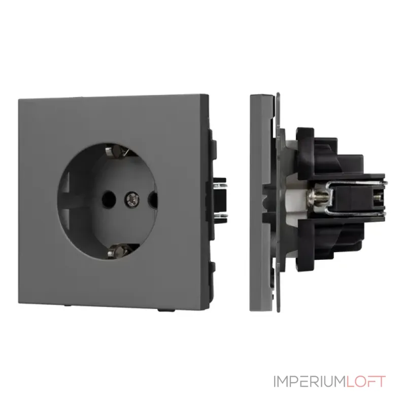 Механизм электрической розетки O-MEU1-SFPL-GR (230V 16A) Arlight 054640 Механизм электрической розетки O-MEU1-SFPL-GR (230V 16A) Arlight 054640
