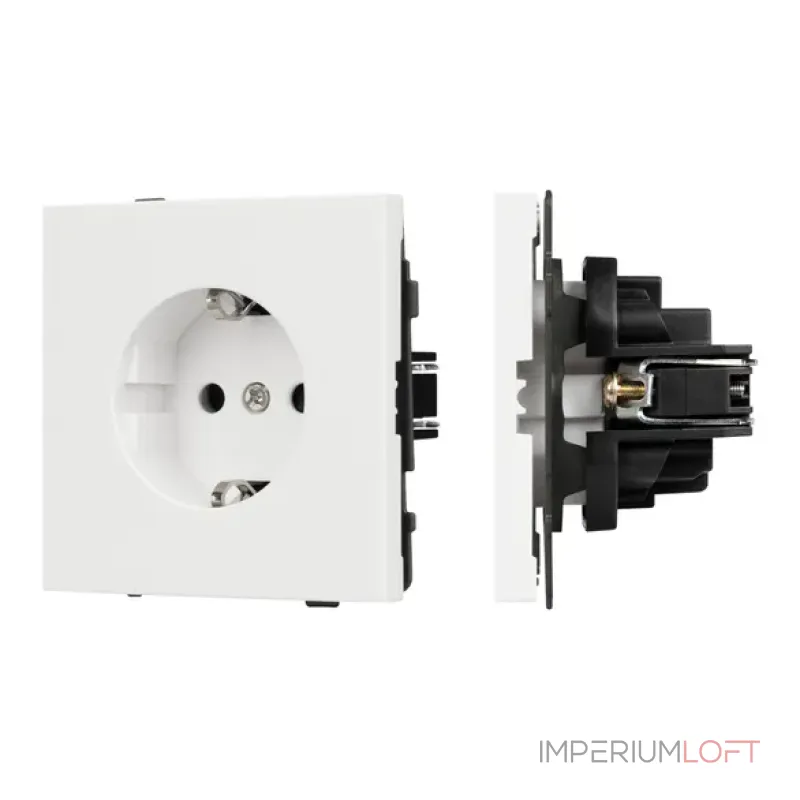 Механизм электрической розетки O-MEU1-SFPL-WH (230V 16A) Arlight 054641 Механизм электрической розетки O-MEU1-SFPL-WH (230V 16A) Arlight 054641