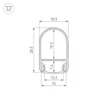 Профиль WARDROBE-1930-2000 ANOD BLACK Arlight 054943