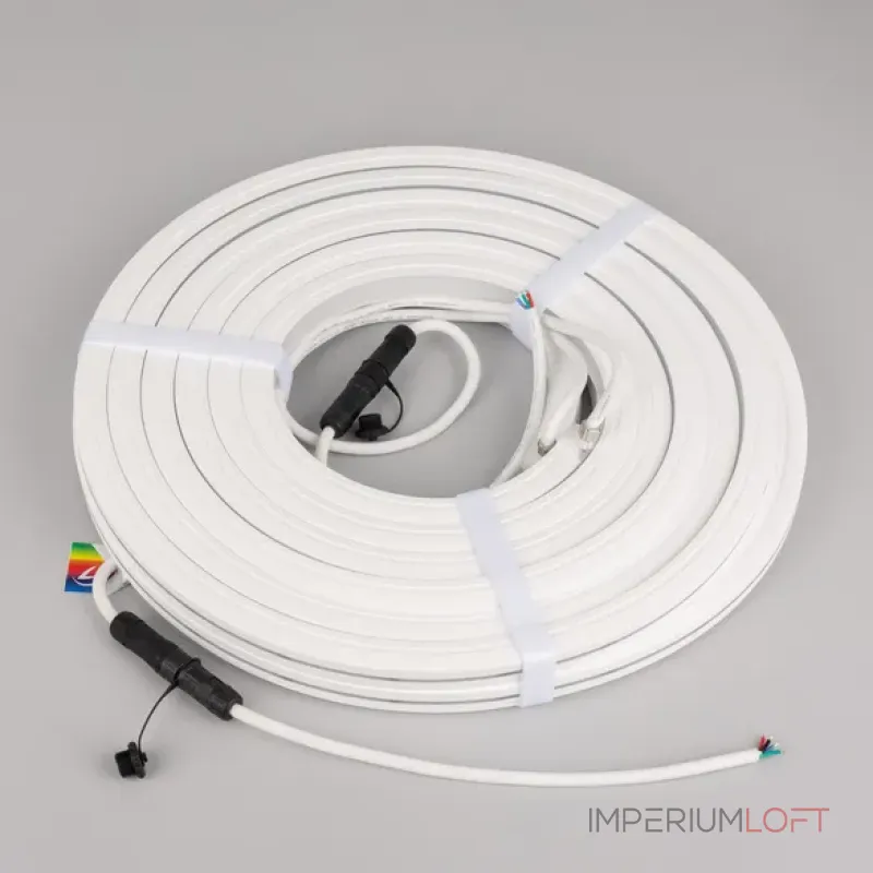 Светодиодная лента герметичная MOONLIGHT-PRO-TOP-X360-16x16mm 24V RGB (12 W/m IP67 10m wire x2 Вывод боковой) Arlight 054975 (цена за метр, лот от 10 м)