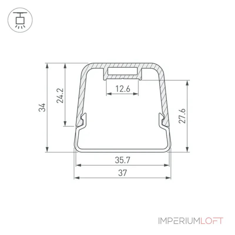 Профиль с экраном LINE-D-3734-2000 TETRA BLACK+OPAL Arlight 055072 Профиль с экраном LINE-D-3734-2000 TETRA BLACK+OPAL Arlight 055072