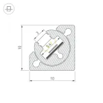 Профиль с экраном SL-KANT-H10-ROTATE-2000 CHAMPAGNE GOLD Arlight 055323