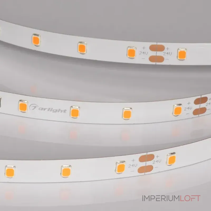 Светодиодная лента RT-A60-8mm 24V Carrot (4.8 W/m IP20 5m) Arlight 055375 (цена за метр, лот от 5 м)