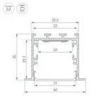 Профиль LINIA49-F-M-3000 BLACK Arlight 055443