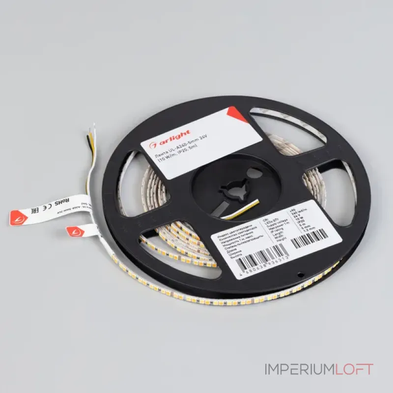Светодиодная лента UL-A240-5mm 24V White-MIX (10 W/m IP20 5m Изменяемая ЦТ) Arlight 055458 (цена за метр, лот от 5 м)