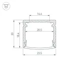Профиль WIDE-H20-2000 ANOD Arlight 055756
