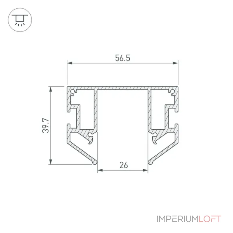 Профиль-держатель MAG-STRETCH-25-2000 (5LN) Arlight 056188