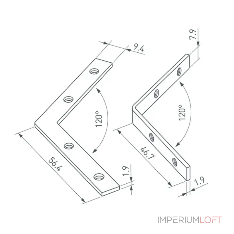 Соединитель профиля LINE-6070-120 Set Arlight 056818