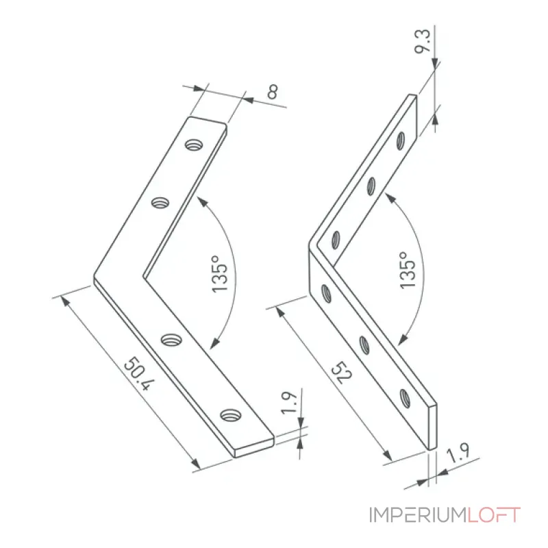 Соединитель профиля LINE-6070-L135 Set Arlight 056823