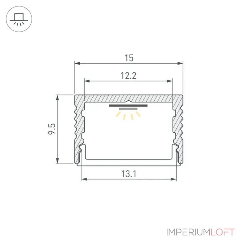 Профиль SL-SLIM15-H10-2000 BLACK Arlight 056908
