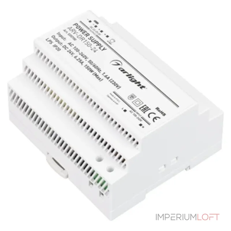 Блок питания ARV-DRS-150-24 (24V 6.25A 150W IP20 DIN-рейка) Arlight 057074 Блок питания ARV-DRS-150-24 (24V 6.25A 150W IP20 DIN-рейка) Arlight 057074