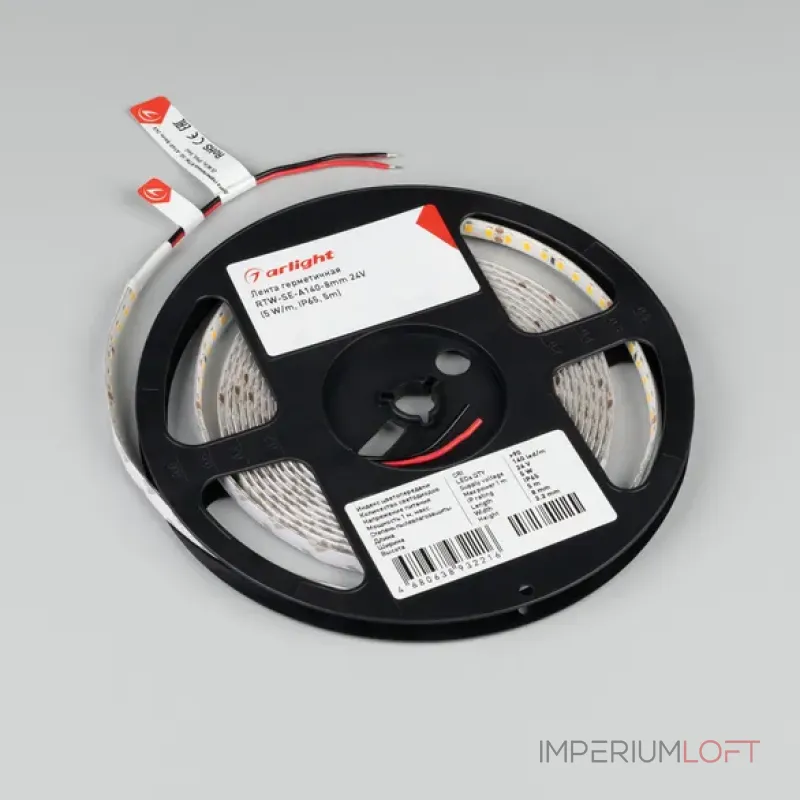 Светодиодная лента герметичная RTW-SE-A140-8mm 24V Warm3000 (5 W/m IP65 5m) Arlight 057516 (цена за метр, лот от 5 м)