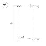 Опора фланцевая OXOR-OK-D60-L6000 (BK) Arlight 057712