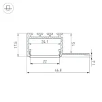 Профиль PLS-F-HIDE-EDGE-2000 Arlight 058464