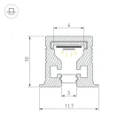 Профиль с экраном SL-MINI-3-H10-F12-2000 CHAMPAGNE GOLD Arlight 058626
