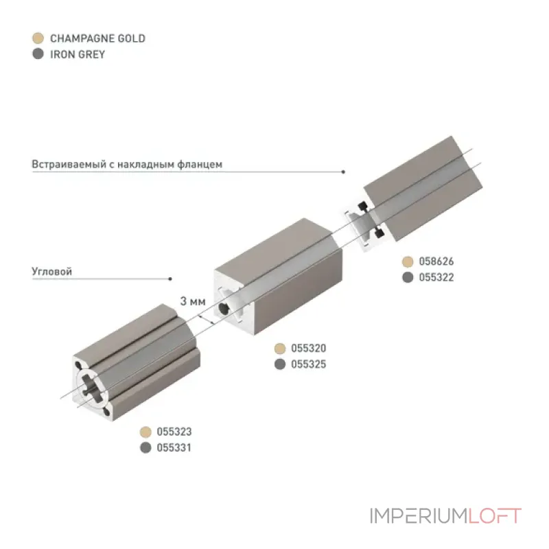 Профиль с экраном SL-MINI-3-H10-F12-2000 CHAMPAGNE GOLD Arlight 058626