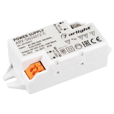 Arlight Блок питания ARV-SN24012-C 24В 0.5A 12Вт IP20 021020(1) Arlight Блок питания ARV-SN24012-C 24В 0.5A 12Вт IP20 021020(1)