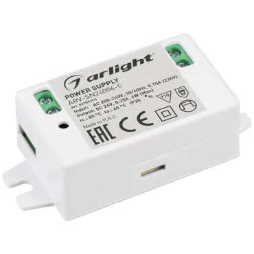 Arlight Блок питания ARV-SN24006-C 24В 0.25A 6Вт IP20 021591(1) Arlight Блок питания ARV-SN24006-C 24В 0.25A 6Вт IP20 021591(1)