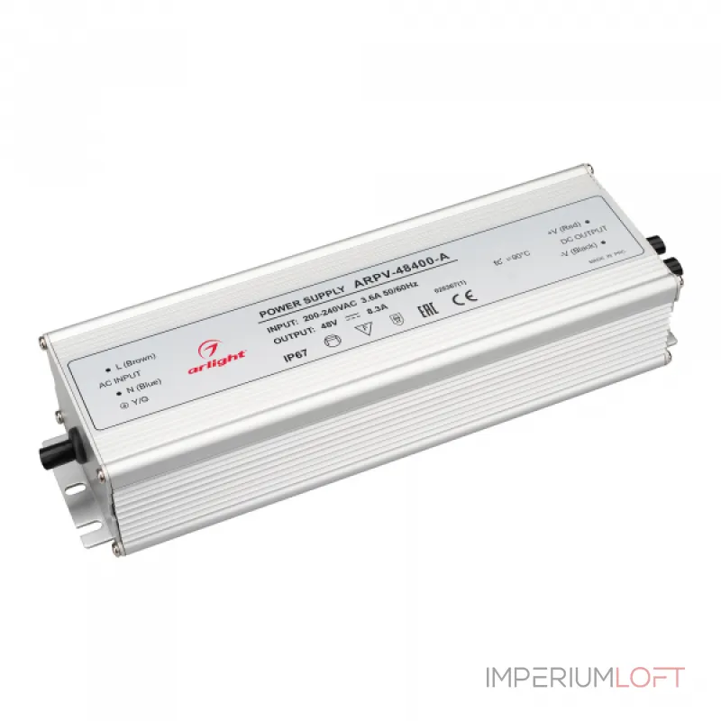Arlight Блок питания ARPV-48400-A 48В 8.3A 400Вт IP67 028367(1) Arlight Блок питания ARPV-48400-A 48В 8.3A 400Вт IP67 028367(1)