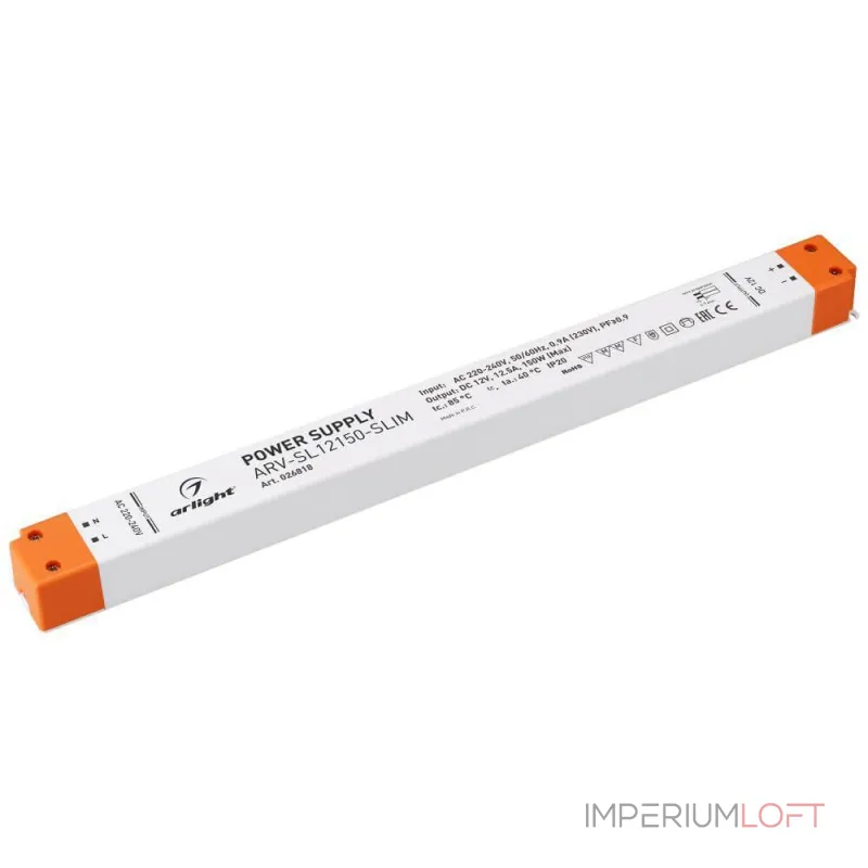 Arlight Блок питания ARV-SL12150-SLIM 12В 12.5A 150Вт PFC IP20 026818 Arlight Блок питания ARV-SL12150-SLIM 12В 12.5A 150Вт PFC IP20 026818