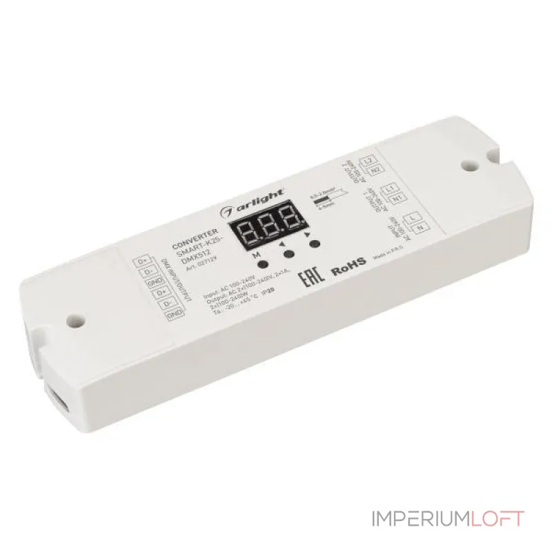 Arlight Конвертер SMART-K25-DMX512 230В 2x1A TRIAC 027129 Arlight Конвертер SMART-K25-DMX512 230В 2x1A TRIAC 027129