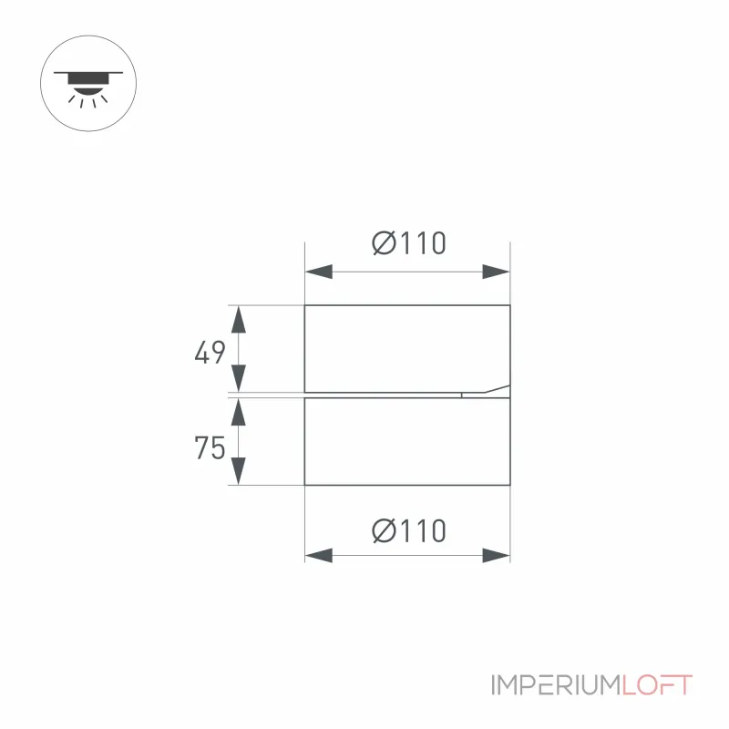 Arlight Светильник SP-RONDO-FLAP-R110-25Вт Day4000 WH 110 deg IP40 028160