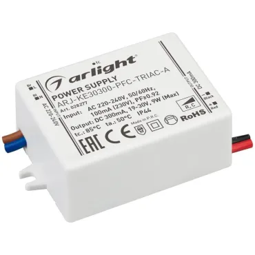 Arlight Блок питания ARJ-KE30300-PFC-TRIAC-A 9Вт 300mA IP44 028277 Arlight Блок питания ARJ-KE30300-PFC-TRIAC-A 9Вт 300mA IP44 028277