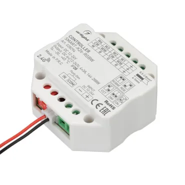 Arlight Контроллер SMART-K26-RGBW 12-24В 4x3A 2.4G IP20 028294 Arlight Контроллер SMART-K26-RGBW 12-24В 4x3A 2.4G IP20 028294
