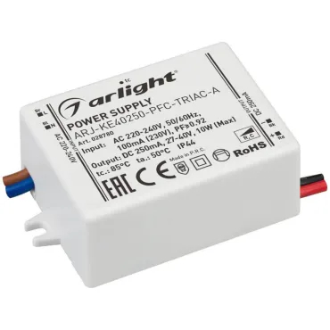 Arlight Блок питания ARJ-KE40250-PFC-TRIAC-A 10Вт 250mA IP44 028780 Arlight Блок питания ARJ-KE40250-PFC-TRIAC-A 10Вт 250mA IP44 028780
