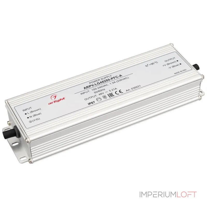 Arlight Блок питания ARPV-LG48250-PFC-A 48В 5.21A 250Вт IP67 030021 Arlight Блок питания ARPV-LG48250-PFC-A 48В 5.21A 250Вт IP67 030021