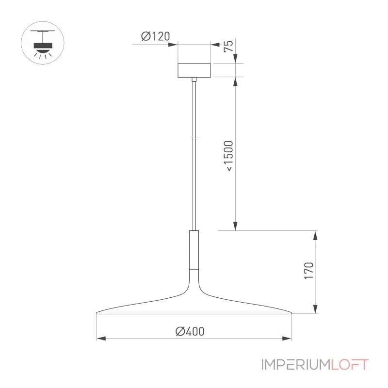 Arlight Светильник SP-FIORE-R400-13Вт Day4000 WH 120 deg 230В IP20 035999
