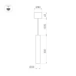Arlight Светильник SP-PIPE-HANG-L300-R30-9Вт Warm3000 BR 24 deg 230В IP20 038647