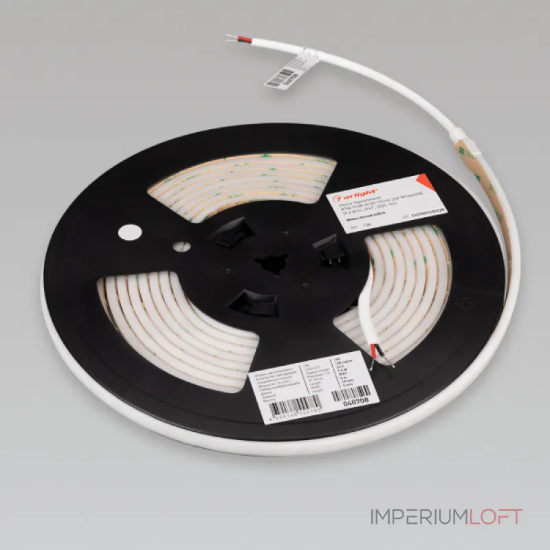 Лента герметичная RTW-PSW-A120-10mm 24В White6000 9.6 В/м IP67 2835 5м Arlight 040708