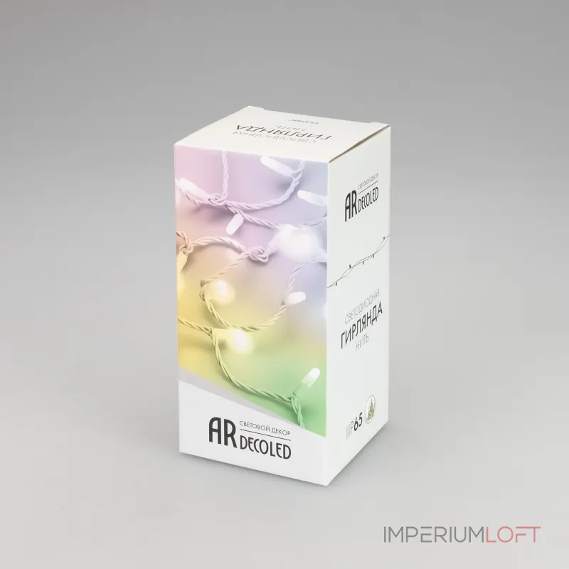 Arlight Светодиодная гирлянда ARD-STRING-CLASSIC-10000-CLEAR-100LED-SYNC RGB 230В 6.5Вт Ardecoled IP65 031119