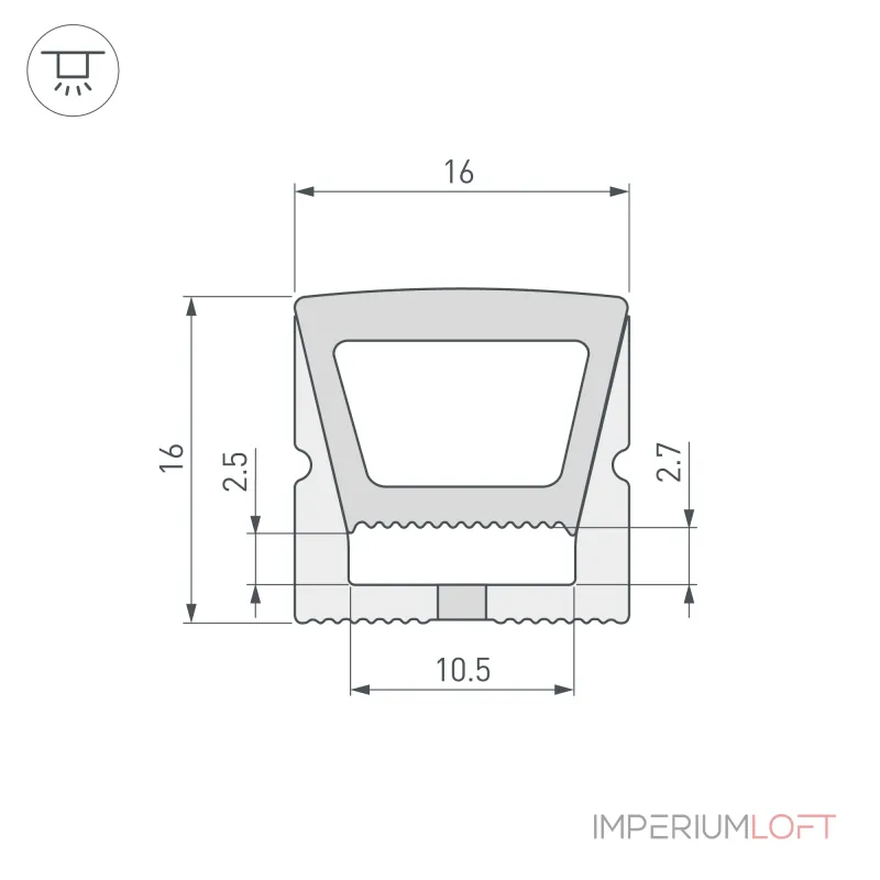 Arlight Силиконовый профиль WPH-FLEX-1616-TOP-S11-20м WHITE Силикон 041094