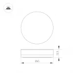 Накладка ART-DECK-CAP-ROLL-R65 SL STEEL Arlight Металл 045347