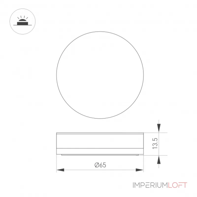 Накладка ART-DECK-CAP-ROLL-R65 SL STEEL Arlight Металл 045347