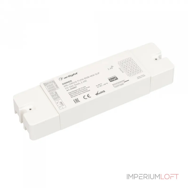 Arlight Диммер ARL-SIRIUS-TUYA-RGB-MIX-SUF 12-24В 5x4A 2.4G IP20 035807 Arlight Диммер ARL-SIRIUS-TUYA-RGB-MIX-SUF 12-24В 5x4A 2.4G IP20 035807