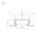Arlight Профиль MIC-FS-2000 ANOD BLACK Алюминий 040019