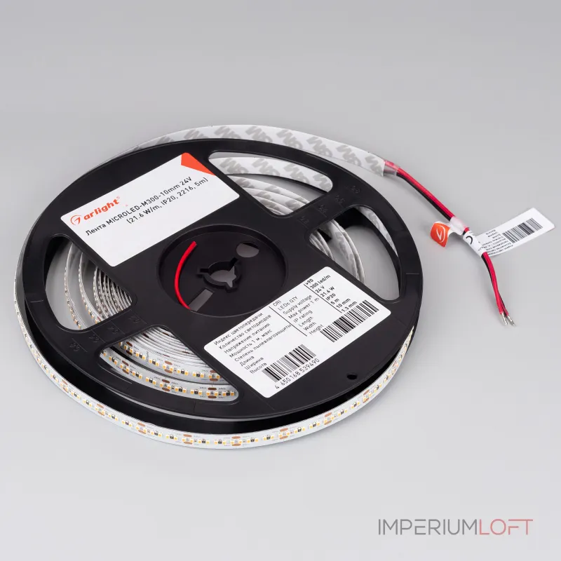 Arlight Лента MICROLED-M300-10mm 24В Warm2700 21.6 В/м IP20 2216 5м 21.6 Вт/м IP20 023591(2)