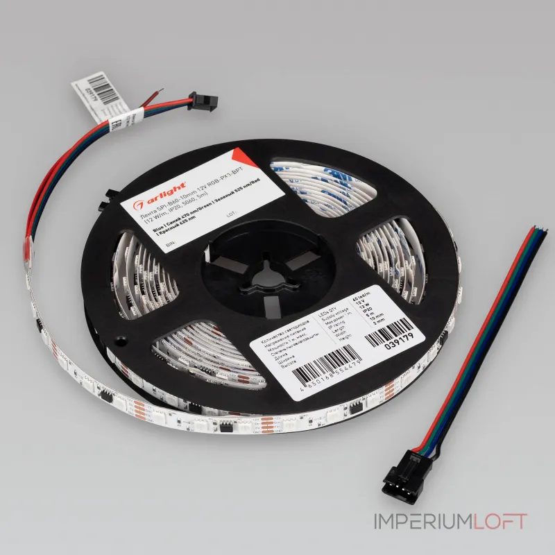 Arlight Лента SPI-B60-10mm 12В RGB-PX3-BPT 12 В/м IP20 5060 5м 039179
