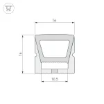 Arlight Силиконовый профиль WPH-FLEX-1616-TOP-S11-20м WHITE Силикон 041094
