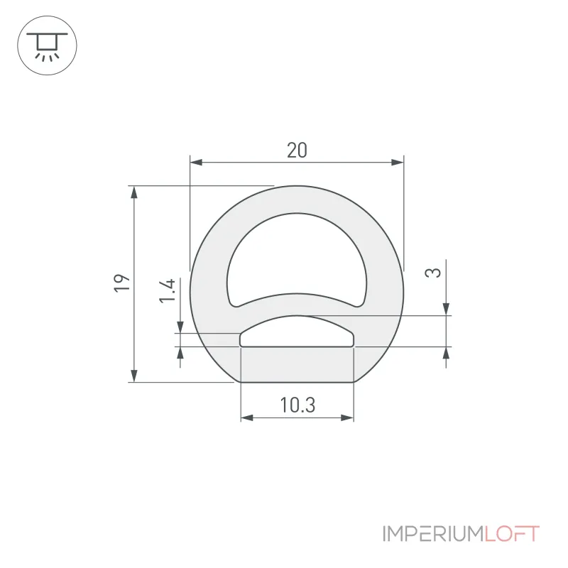 Arlight Силиконовый профиль WPH-FLEX-D20-TOP-S10-20м WHITE Силикон 041095 Arlight Силиконовый профиль WPH-FLEX-D20-TOP-S10-20м WHITE Силикон 041095