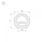 Arlight Силиконовый профиль WPH-FLEX-D20-TOP-S10-20м WHITE Силикон 041095