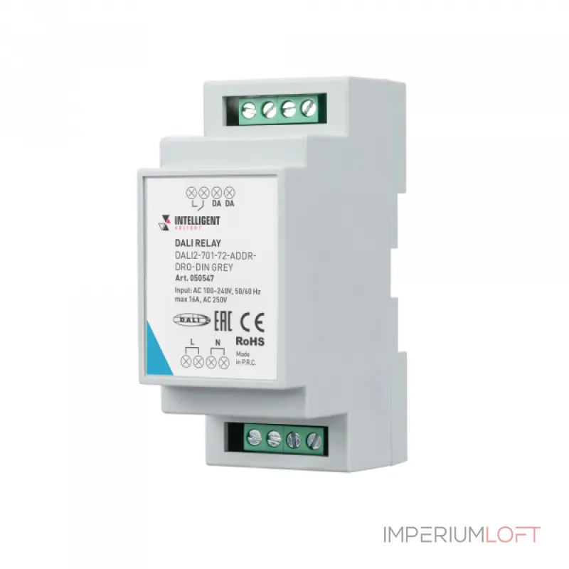 Arlight INTELLIGENT ARLIGHT Релейный модуль DALI2-701-72-ADDR-DRO-DIN Grey 230В 1x16A IARL DIN-рейка 050547 Arlight INTELLIGENT ARLIGHT Релейный модуль DALI2-701-72-ADDR-DRO-DIN Grey 230В 1x16A IARL DIN-рейка 050547