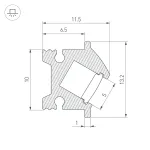 Профиль SL-BEVEL-H12-F13-2000 ANOD Arlight Алюминий 043748